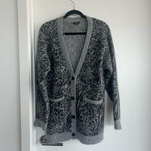 Rails leopard print grey cardigan